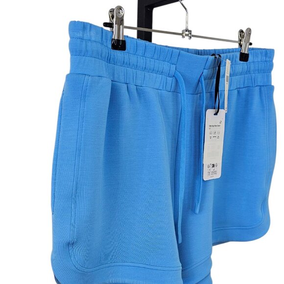 Anthropologie Varley Double Soft Ollie High Rise Shorts 3.5" Blue Size Large - Picture 2 of 11